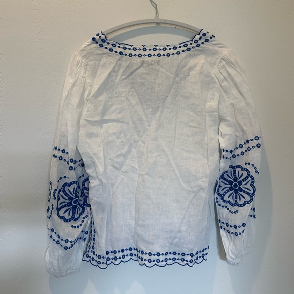 NWOT J crew bungalow embroidered top - Picture 6 of 6